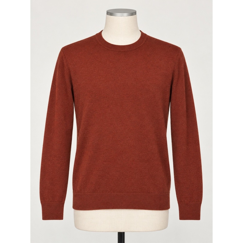 Banana Republic Mens Italian Merino Wool Baruffa Sweater Rust Orange Large L